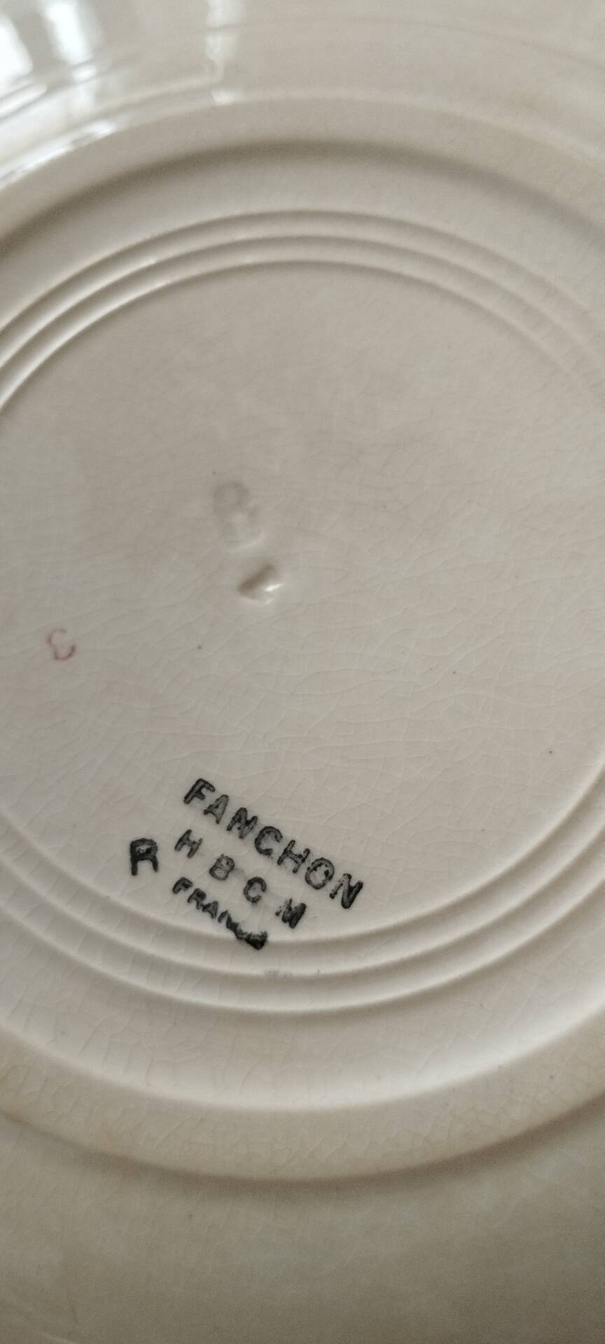 8 plates Creil Montereau model Fanchon