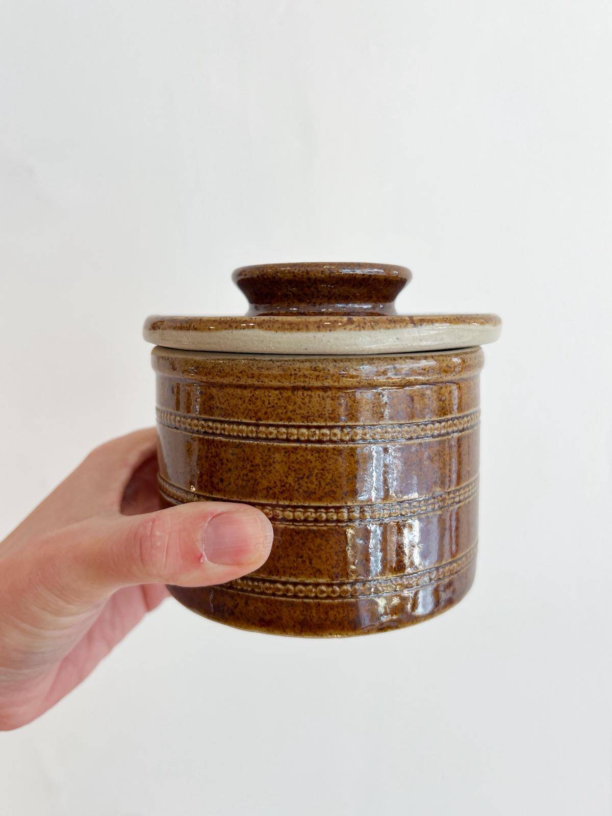 Antique ceramic butter dish