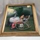 Oil painting on canvas signed dimensions: height -54.5 cm - length -46.5