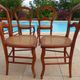 6 louis Philippe style chairs in solid wood merisier