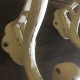 White cast iron wall hooks
