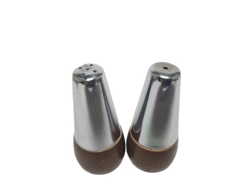 Vintage salt and pepper holders from A&B, Denmark, 1950s, set of 2