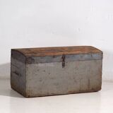 Antique silver-grey solid wood chest (circa 1920) #20