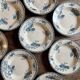 Set of 8 antique deep plates in ironstone, Royat from Sarreguemines.
