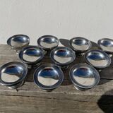10 stainless steel cups 1970