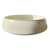 Grand saladier en porcelaine blanc et doré Lunéville