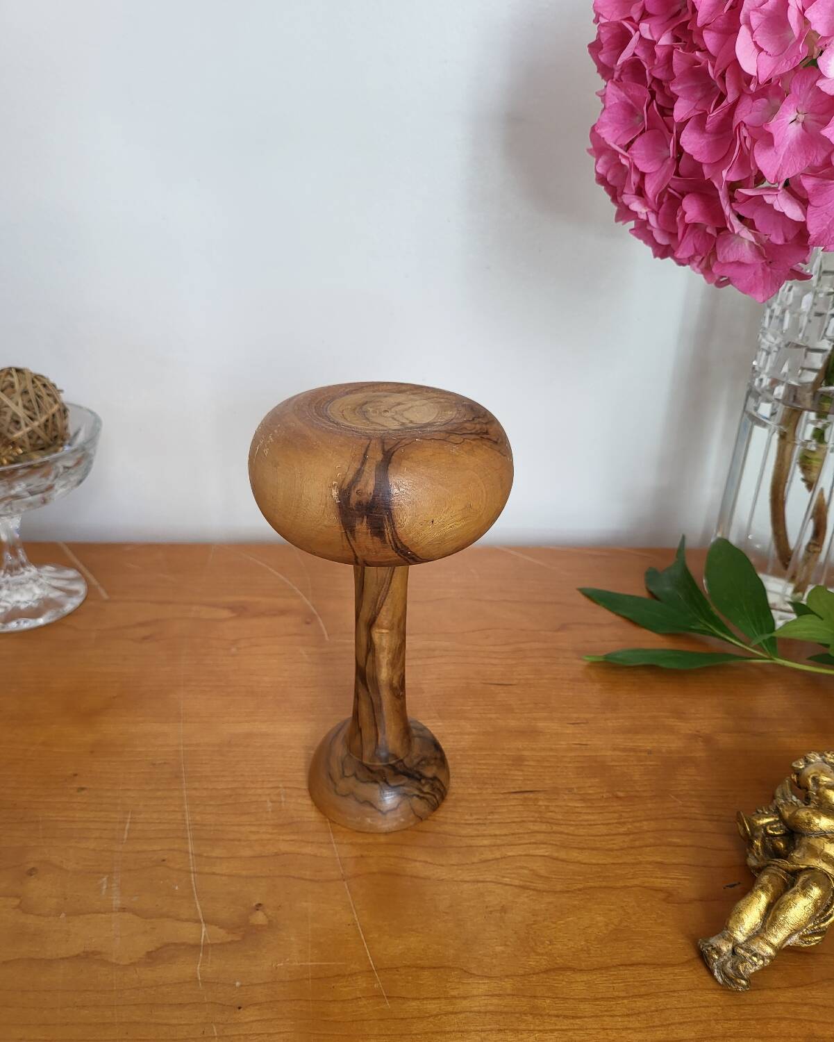 Porte chapeau en bois tourné, buis