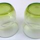 2 verres anciens  Verre coloré transparent