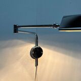 Mid-century Hollywood Regency chrome wall lamp by Florian Schulz for Interline, 1970s.