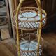Rattan serving table