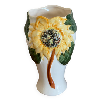 Vase décor tournesols
