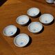 Small Chinese blue and white tea set for 6 cups and saucers.