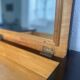 Vintage 1950s Italian Vanity/Desk with Mirror, in Solid Wood, Gio Ponti Style