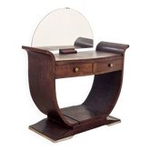 Coiffeuse Art Déco en bois massif des années 1930