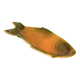 Large vintage fish platter in Vallauris earthenware, 1960s/70s, orange.