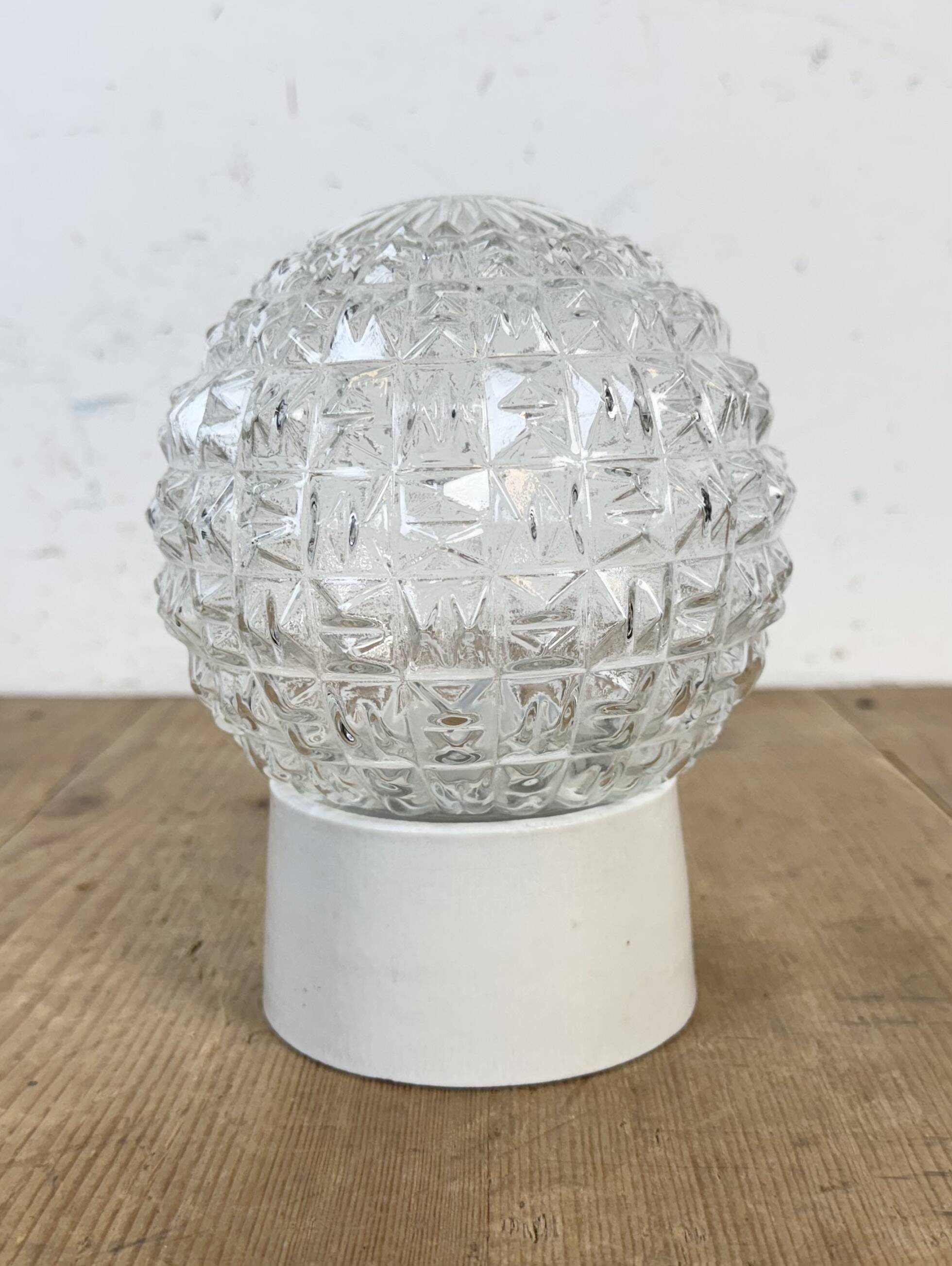 Vintage White Porcelain Ceiling Light, 1970s