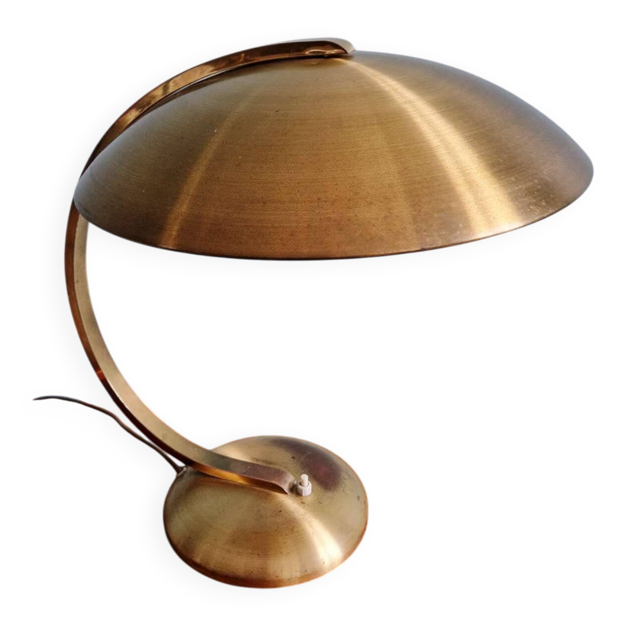 Bauhaus desk lamp in brass, Egon Hillebrand, 1930