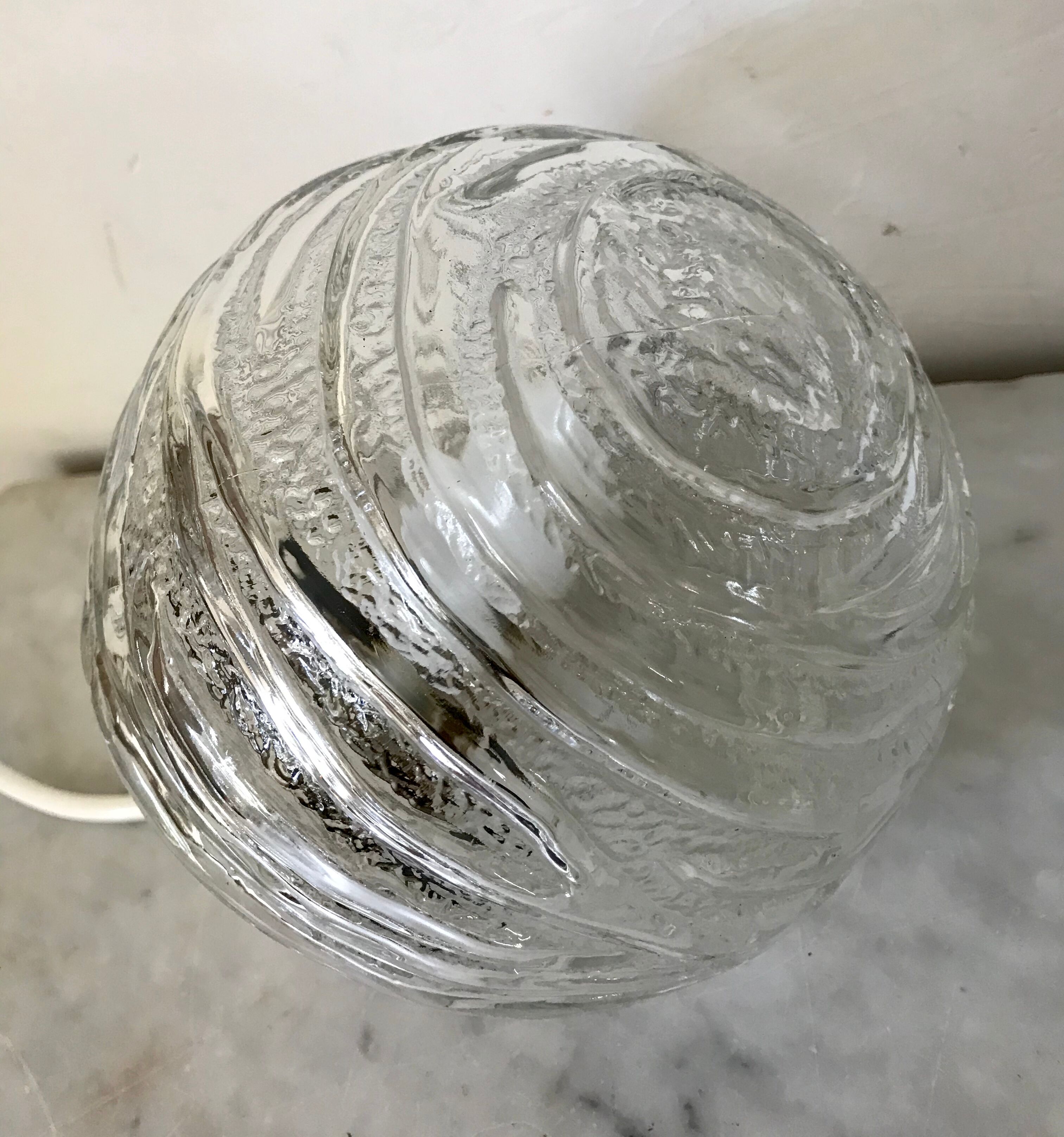 Vintage glass ball suspension