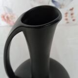 Black ceramic handle vase