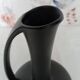 Black ceramic handle vase