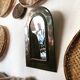 Oriental brass mirror