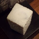 Ingrid brutalist vase in opaline