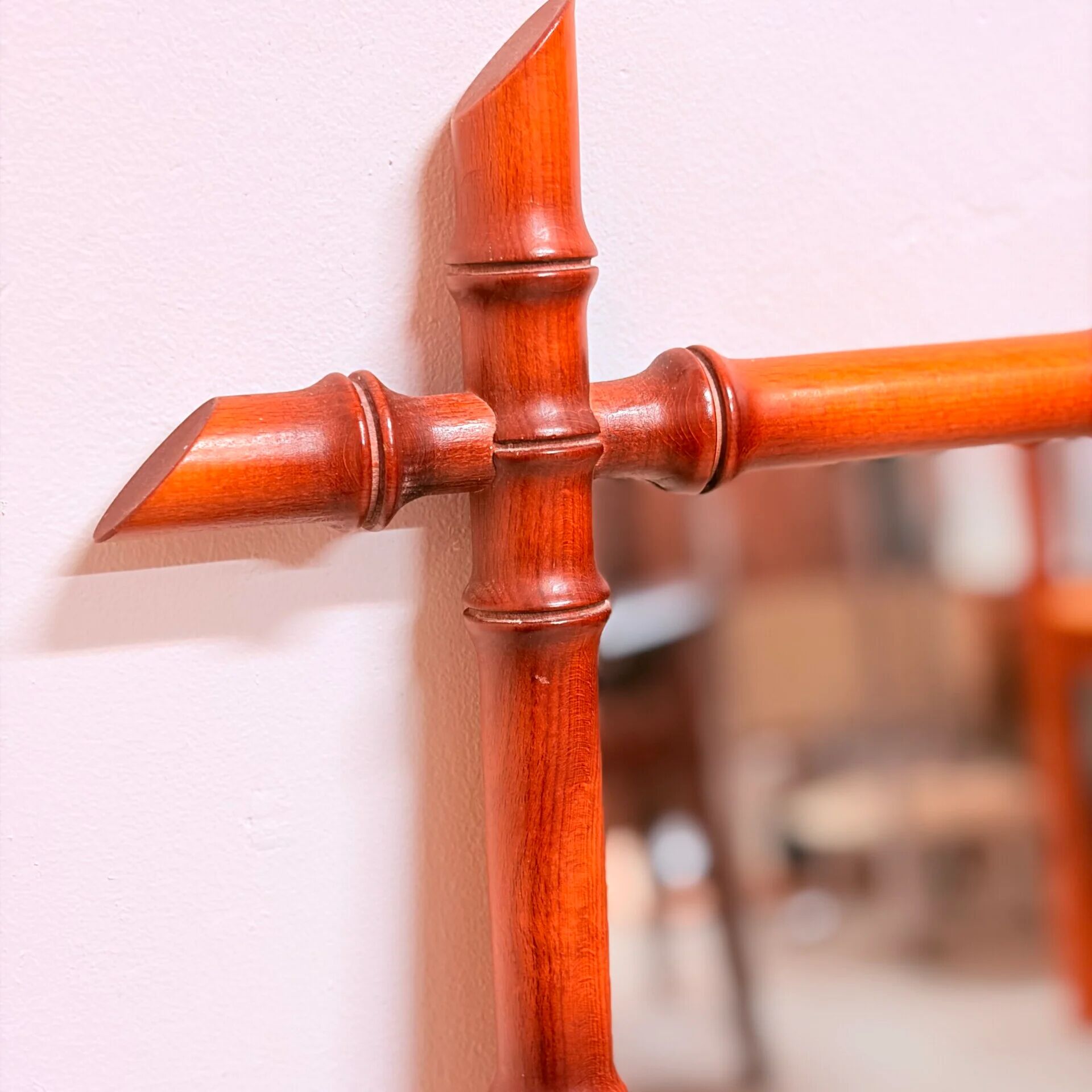 Vintage faux bamboo mirror 1970s