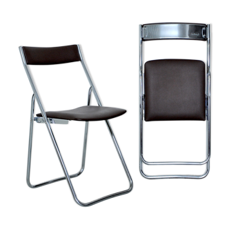 Pair of Houtoku fold chairs, Japan, 70s