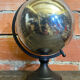 World Map Globe Earth Planet Chrome Metal + Black Design Stand