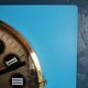 Vintage formica clock silent rectangular wall clock "Blue Kiple"