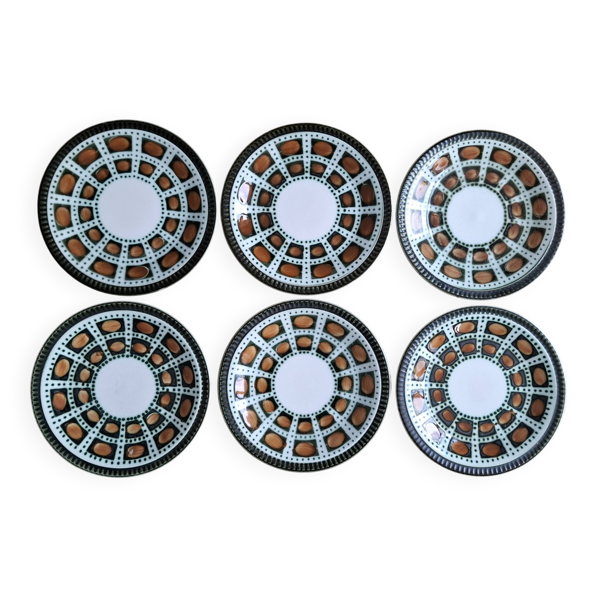 Set 6 assiettes Bernadette Boch 1966