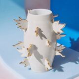 Gold flame vase