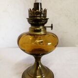 Smoked glass kerosene lamp