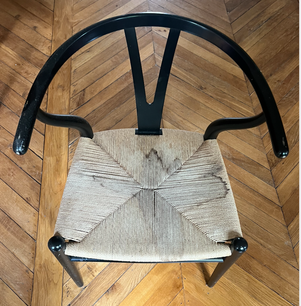 Lot de 4 chaises CH24 Wishbone par Hans Wegner pour Carl Hansen