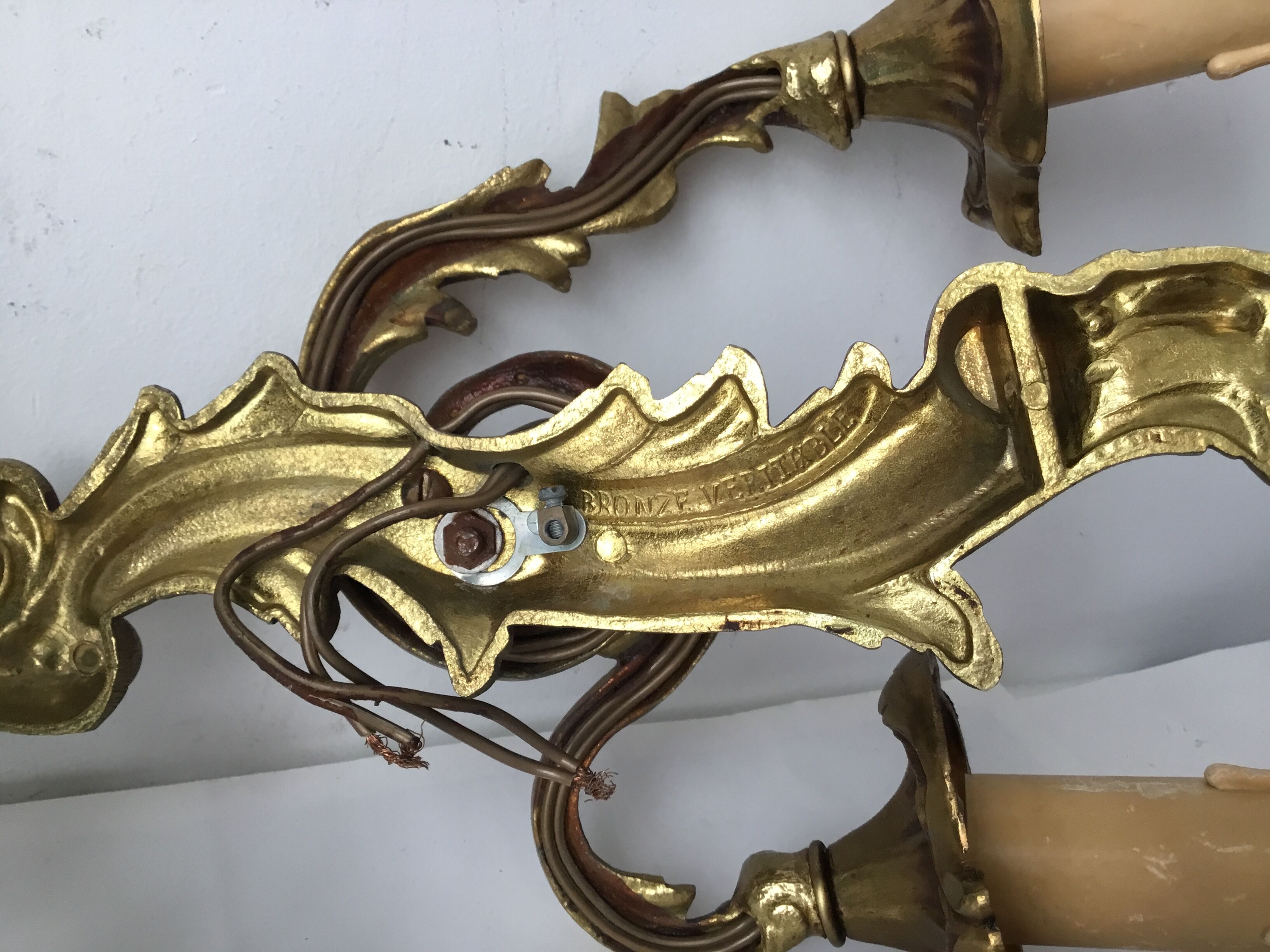 Pair of bronze appliques