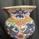 Delft, important vase pans coupés faïence émaillée XIXème