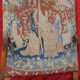 Louis XIII style carpeted chair