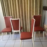 Rare vintage feet compass leatherette chairs 4