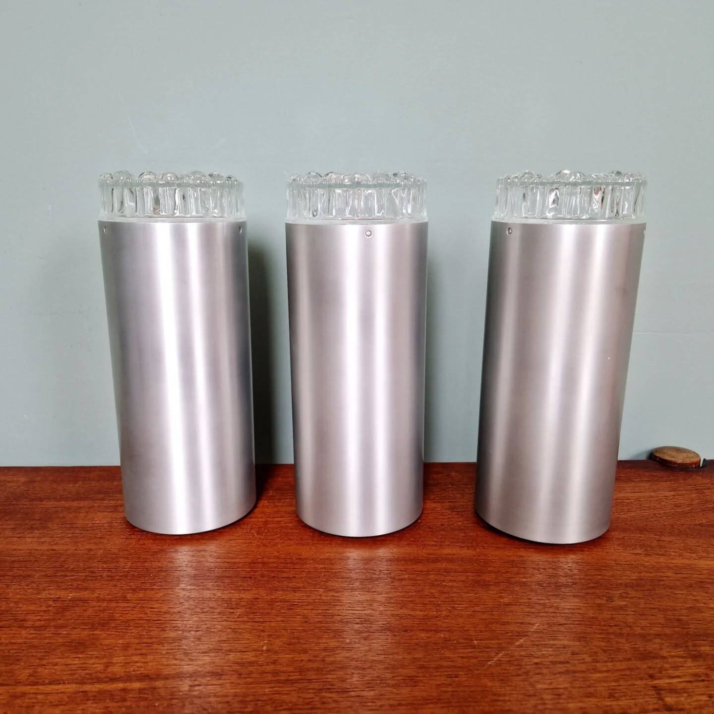 Set of 3 Space Age ceiling lights, Staff Leuchten, 1970