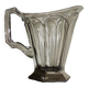 Vintage art deco crystal jug pitcher with silver feet