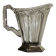 Vintage art deco crystal jug pitcher with silver feet