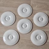 Set of 6 vintage oyster plates Moulin-des-Loups - Orchies - Grand Feu decor