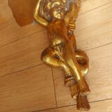 Shelf , Wall console gilded cherub
