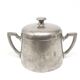 Art Deco sugar bowl, silver-plated brass, Germany, 1920s