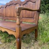 Rustic Bench Veranda Patio Vintage Garden Bench Living Room Oak 1980s