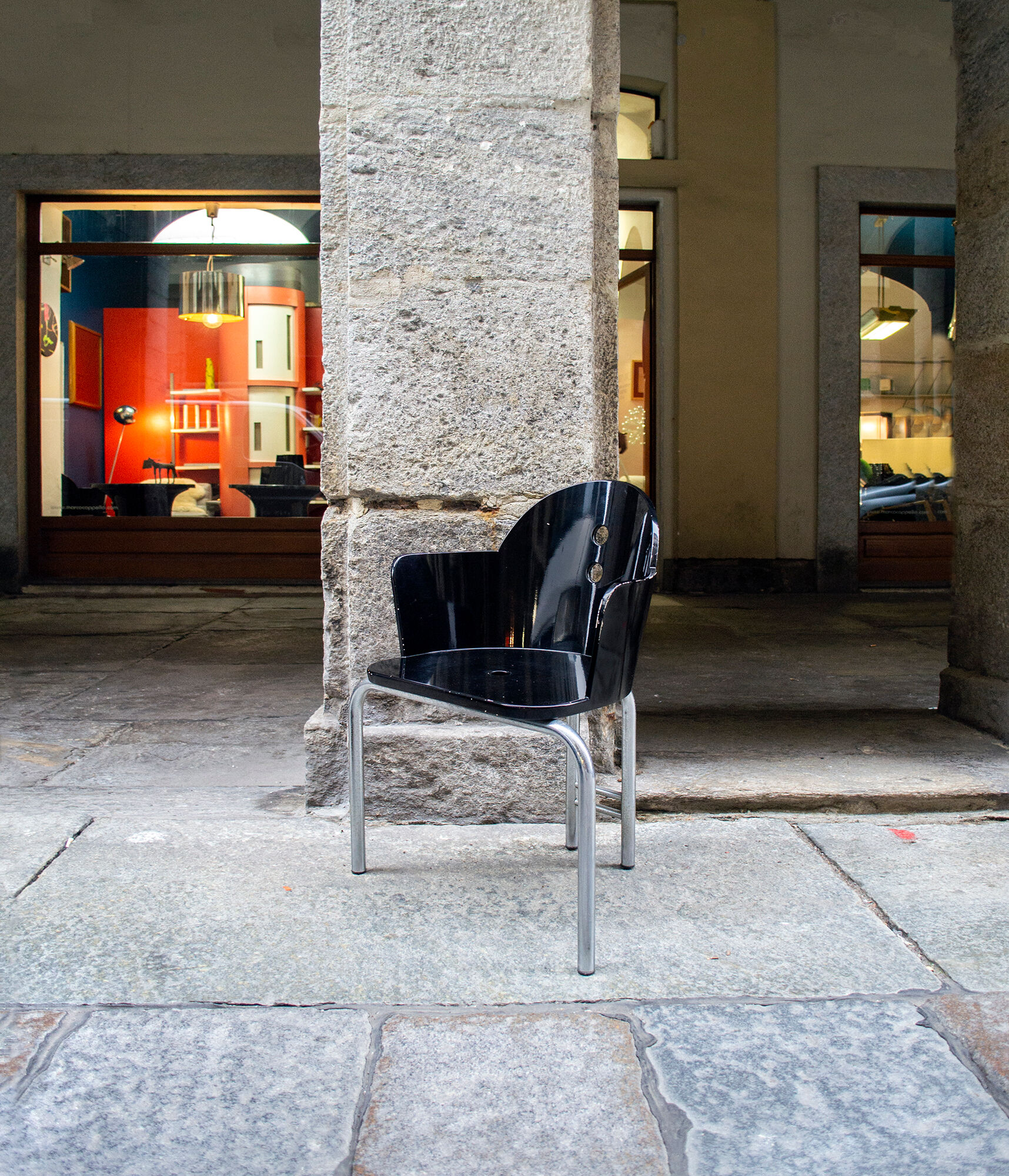 Set of three postmodern armchairs Italy 70