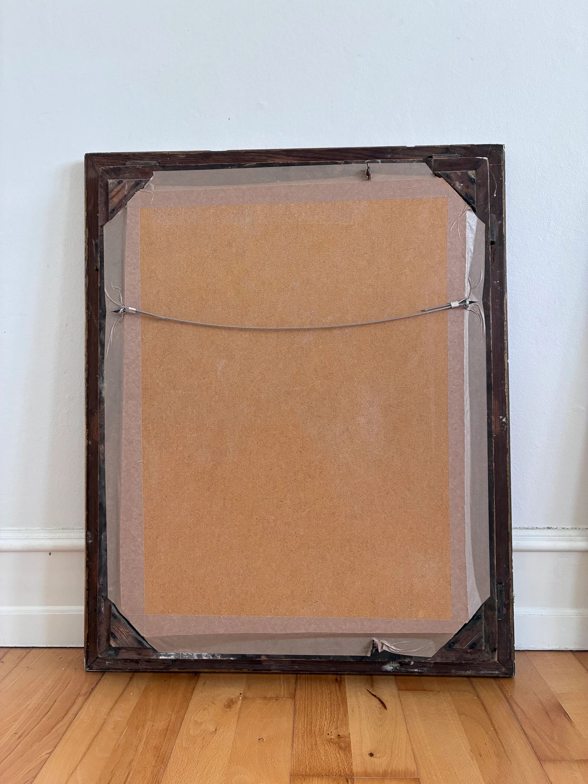Antique giltwood wall mirror in gold