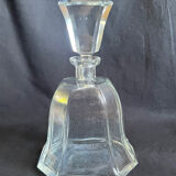 Vintage decanter with rectangular cap, flared shape