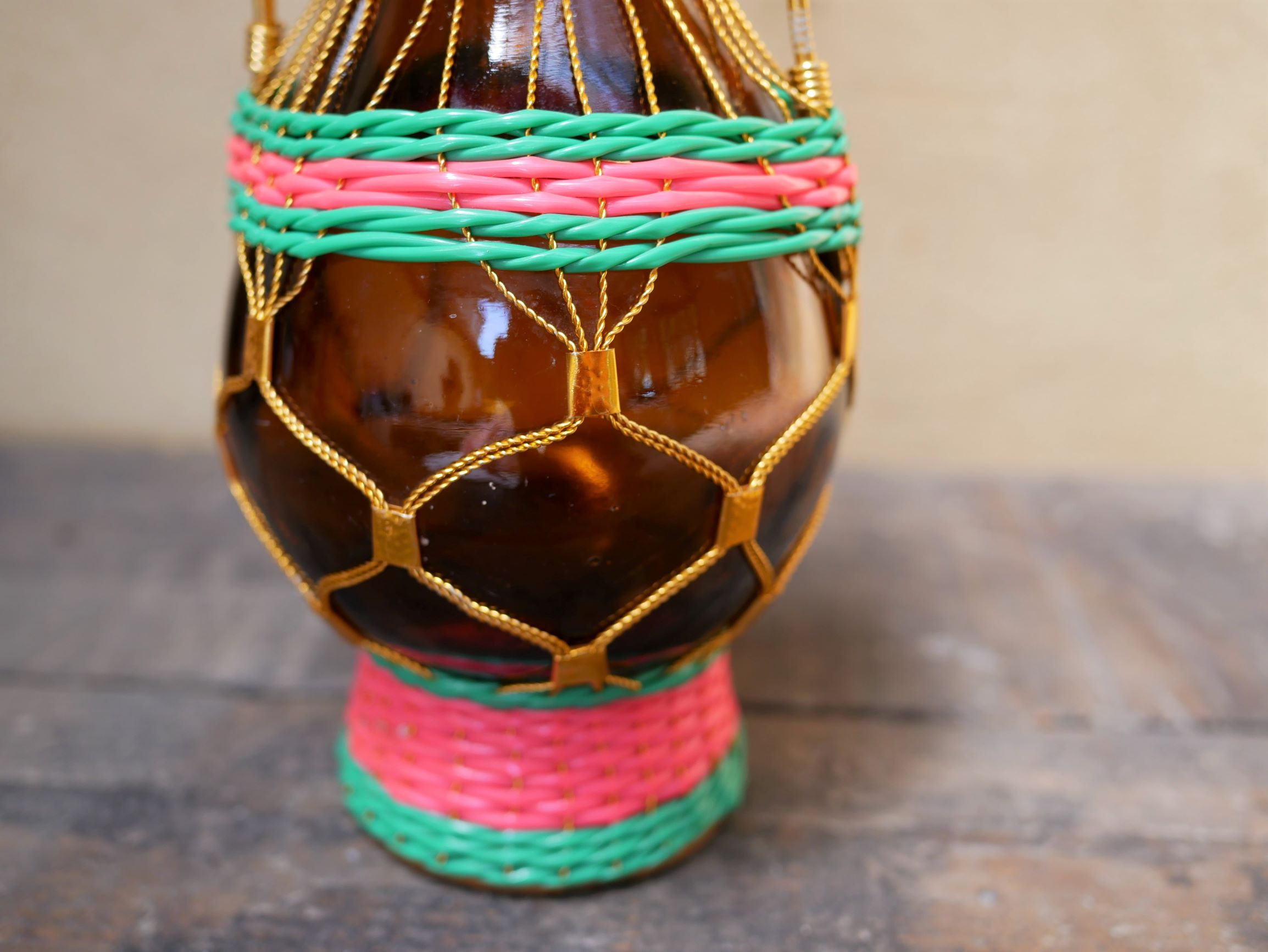 Vintage "scoubidou" bottle