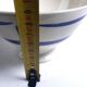 Vintage ironstone bowl from the Badonviller factory in cream and blue.